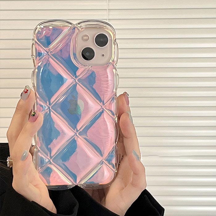 オーロラ 虹 i Phone16ケース キルティング クリア きらきら iphone15ケース スマホケース アイフォンケース i Phone12 i Phone13 Max Pro Ma i Pho